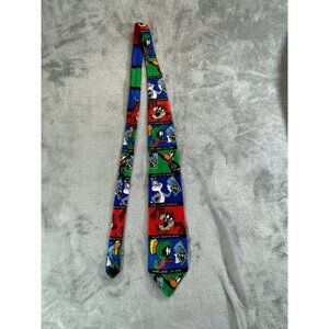 Looney Tunes Stamp Collection Tie Featuring Bugs Bunny Daffy Duck Taz & Marvin T